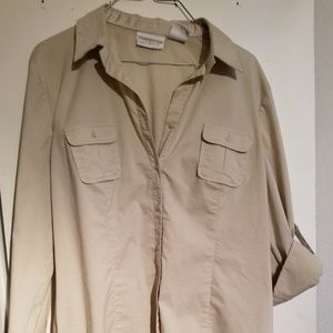 Tan Button down dress shirt